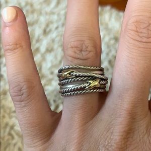 David Yurman Double X Crossover Ring